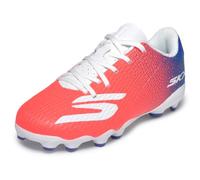 Skechers Bambini e Ragazzi SKX_2 Jr Scarpe da Calcio per Terreni Morbidi, White/Blue/Pink, 27 EU
