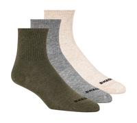 Skechers Bambino 3 Pack Boys' Crew Cotton Calze in Verde, Taglia Medio