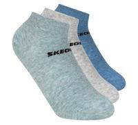 Skechers Bambino 3 Pack Boys' Low Cut Cotton Calze in Blu, Taglia Medio