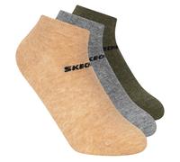 Skechers Bambino 3 Pack Boys' Low Cut Cotton Calze in Mostarda, Taglia Medio