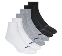 Skechers Bambino 6 Pack Quarter Crew Calze in Bianco/Nero, Taglia Medio