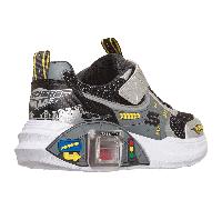 Skechers Bambino Garage Sneaker in Argento/Nero, Taglia 33.5