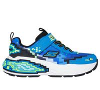 Skechers Bambino Mega-Craft 4K Sneaker in Blu/Lime, Taglia 28, Lavabile in lavatrice