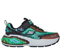 Skechers Bambino Mega-Craft 4K Sneaker in Marrone/Multicolore, Taglia 27.5, Lavabile in lavatrice