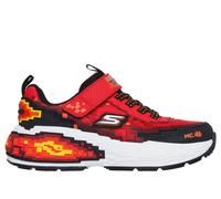 Skechers Bambino Mega-Craft 4K Sneaker in Rosso/Nero, Taglia 33.5, Lavabile in lavatrice