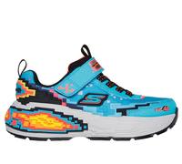 Skechers Bambino Mega-Craft 4K Sneaker in Turchese/Nero, Taglia 31, Lavabile in lavatrice