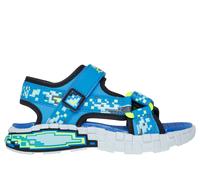 Skechers Bambino Mega-Splash 4K Sandali in Nero/Blu/Lime, Taglia 36, Lavabile in lavatrice