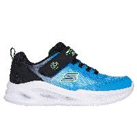Skechers Bambino Meteor-Lights - Krendox Sneaker in Nero/Blu, Taglia 36