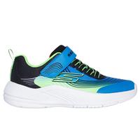 Skechers Bambino Microspec Advance Sneaker in Blu/Lime, Taglia 28.5, Lavabile in lavatrice