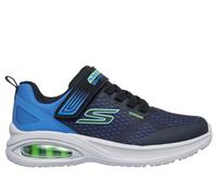 Skechers Bambino Microspec Max Advance - Squad-Pacer Sneaker in Nero/Blu/Lime, Taglia 35