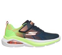 Skechers Bambino Microspec Max Velocity Sneaker in Blu Navy Blue/Lime, Taglia 33.5
