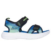 Skechers Bambino Microspec-Splash Sandali in Nero/Lime, Taglia 31, Lavabile in lavatrice