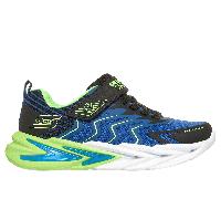 Skechers Bambino S-Lights: Flex-Glow Ultra - Prism-Pacer Sneaker in Nero/Blu/Lime, Taglia 23