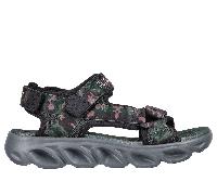 Skechers Bambino S Lights: Hypno-Splash - Sun Breaks Sandali in Nero/Oliva, Taglia 30