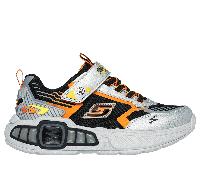 Skechers Bambino S-Lights: Light Storm 3.0 Sneaker in Argento/Nero, Taglia 35.5