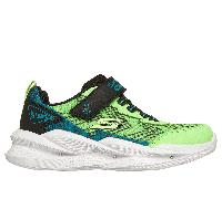 Skechers Bambino S-Lights: Meteor-Lights 2.0 Sneaker in Lime/Nero, Taglia 25