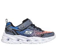 Skechers Bambino S-Lights: Vortex 3.0 Sneaker in Nero/Blu/Arancione, Taglia 32