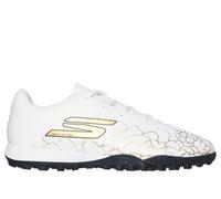 Skechers Bambino SKX_1.5 Jr Youth TF Shoes in Bianco/Nero/Oro, Taglia 35