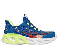 Skechers Bambino Slip-ins S-Lights: Thermo Flash 2.0 - Heat-Brisk Sneaker in Blu/Giallo, Taglia 30