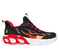 Skechers Bambino Slip-ins S-Lights: Thermo Flash 2.0 - Heat-Brisk Sneaker in Nero/Rosso, Taglia 35