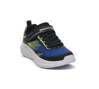 Skechers MICROSPEC Velocity - Scarpe da Ginnastica da Ragazzo, Colore: Nero/Sintetico/Tessuto/Blu e Lime, Taglia 36