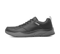 Skechers BENAGO MEN, Scarpa da Camminata Uomo, Nero Grigio Pelle Impermeabile, 40 EU