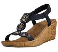 Skechers Beverlee-Date Glam, Sandali con Zeppa Donna, Navy, 39.5 EU