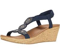 Skechers Beverlee - Date Glam, Sandali con zeppa Donna, Navy, 39 EU