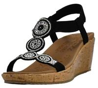 Skechers Beverlee Date Glam, Sandalo da donna, nero, 41 EU