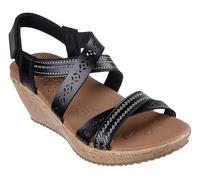 Skechers Beverlee - Delicate Glow, Sandali con zeppa Donna, Nero, 41 EU