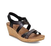 Skechers Beverlee Delicato Bagliore, Scarpe da ginnastica Donna, Duraleather Nero, 35.5 EU