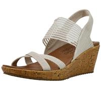 Skechers Beverlee - High Tea, Sandali a Punta Aperta Donna, Beige Natural, 39.5 EU