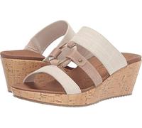 Skechers Beverlee-Sail Away, Sandali con Zeppa Donna, Naturale, 38.5 EU