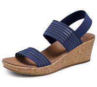 Skechers Beverlee, Scarpe da Ginnastica Donna, Maglia a Maglia ingegnerizzata Blu Navy, 35 EU
