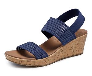 Skechers Beverlee-Sheer Luck, Scarpe da Ginnastica Donna, Maglia a Maglia ingegnerizzata Blu Navy, 35 EU