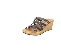 Skechers Beverlee-Tiger Posse, Sandali con Zeppa Donna, Nero, 36 EU