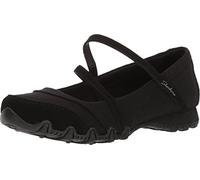Skechers Bikers-Fiesta Mary Jane Flat, Scarpa Donna, Nero, 38.5 EU