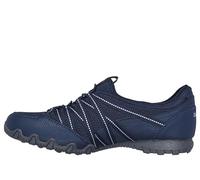 Skechers Bikers Lite Relive, Scarpe senza lacci Donna, Navy Mesh Duraleather Light Blue Trim, 37.5 EU