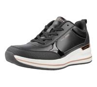 Skechers Miliardo 2 Mid Lace Up, Billion Donna, Finitura Verniciata Duraleather Nera, 37.5 EU
