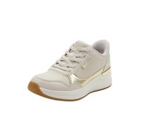 Skechers Billion - Sneaker da donna a 2 livelli, senza mani, senza lacci, Naturale, 37.5 EU