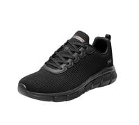 Skechers Visionary Essence, Bobs B Flex Essenza VISIONARIA Donna, Bordo in Maglia Nera, 35 EU