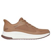 Skechers BOBS Slip-ins da Uomo Scarpe Ginnastica Nocciola con Memory Foam Nuova