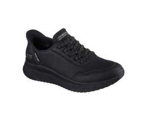 Skechers Bobs Squad 4 Key Look Slip-Ins Lea Nero - Sneakers Donna EUR 38