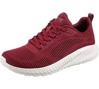Skechers Bobs Squad Caos Faccia Fuori, Scarpe da ginnastica Donna, Maglia Rossa Ingegnerizzata, 38 EU