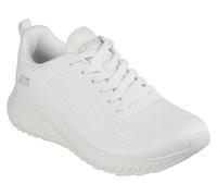 Skechers Bobs Squad Chaos Face Off, Scarpe da Ginnastica Donna, Bianco White Engineered Knit, 40 EU