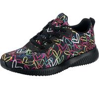 Skechers Bobs Squad Starry Love, Scarpe Da Ginnastica Donna, Black Pink Yellow, 37 EU