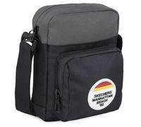 SKECHERS - Borsa a tracolla tipo casual. Unisex. Nylon. Regalo originale. Ideale per uso quotidiano. Pratica, comoda e versatile. S910, Color Nero