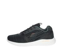 Skechers Sneaker bassa uomo Bounder 52504 mesh nero PU grigio sfumato/arancione scuro/nero Taglia 44