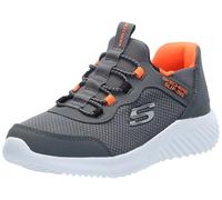 Skechers Bounder Brisk-Burst - Scarpe da Ginnastica, Charcoal/Orange,