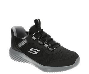 Skechers Bounder Brisk-Burst - Sneaker da Ragazzo, Colore: Nero, Nero, 2.5 UK Child
